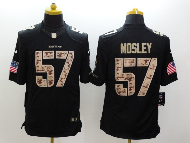 Men's Baltimore Ravens C.J. Mosley #57 Black Jersey